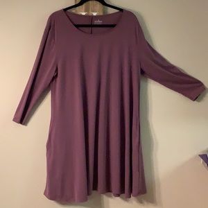 Soho-New York & Co plum swing dress (XL)